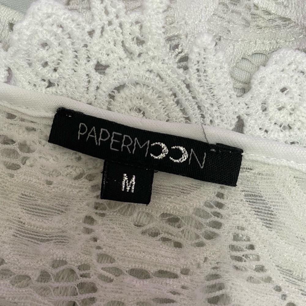Papermoon Ivory Lace Top Size Medium - Picture 7 of 9
